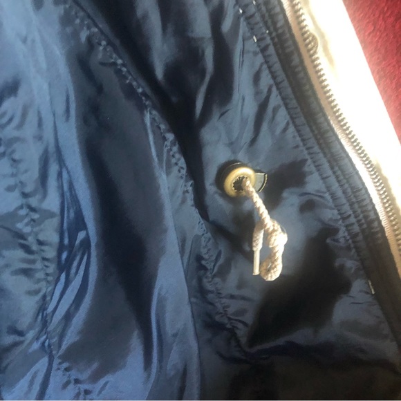 P.A. Originals Women's Sz S Barn Jacket Taupe w/Brown Faux Leather Trim Zip Up - Picture 9 of 15